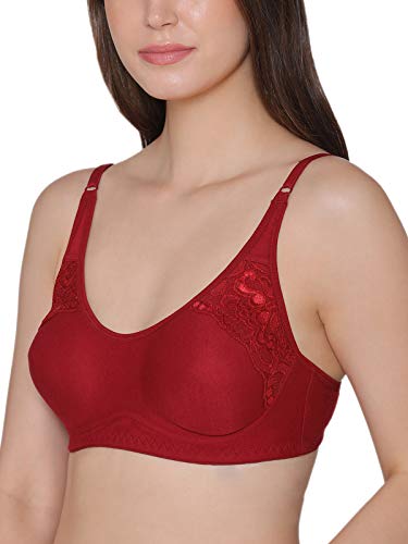 Image of Clovia Women's Cotton Rich Non-Padded Non-Wired Bra with Lace