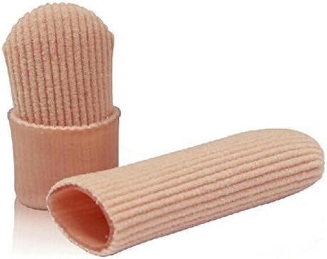 Miniatura 2 de SOHLER 6 paquetes de tapas de dedo cerradas para dedos protectores de manga, tejido elástico forrado con gel suave, 6