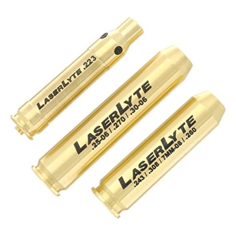LaserLyte CB-L368 Laser Cartridge Bore Sight Kit for Alignment of Iron Sights or Hunting Scopes with Red Laser and Adapters for Multiple Caliber Rifles Cover