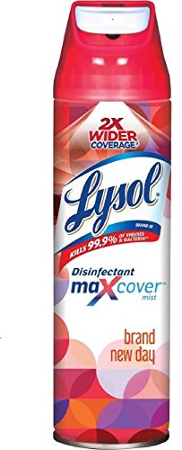 Lysol Max Cover Disinfectant Mist, Tropical Scent, 15 oz, 2X Wider Coverage (Pack of 3)