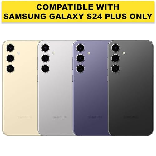 Image of Xmon Hybrid Shockproof Case for Samsung Galaxy S24 Plus 5G, Mag-Safe Compatible, Transparent Hard PC Back with Black TPU Bumper, Slim Protective Phone Galaxy S24 Plus
