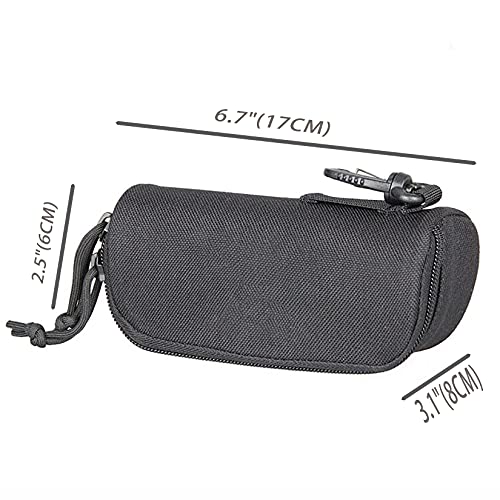 LIVIQILY Tactical MOLLE Glasses Shockproof Protective Box Portable Outdoor Sunglasses Pouch Eyewear Carry Case (Black) - Thumbnail 2