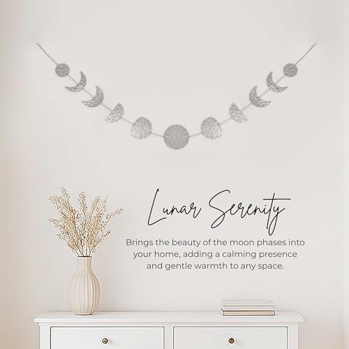 Moon & Crafts Boho Moon Phase Wall Hanging Banner –