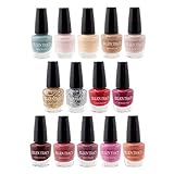 Ellen Tracy Nail Polish Set - Fingernail Polish for Women and Girls, 14 MINI Nail Polish Colors, Glossy and Glitter Quick to Dry Nail Polish