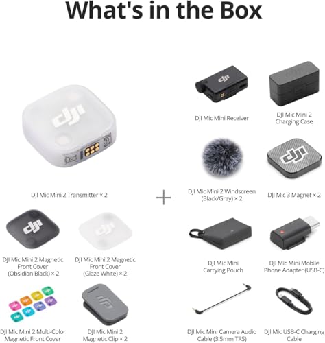 Image of DJI Mic 3 (1 TX + 1 RX + Charging Case), Wireless Lavalier Microphone with Noise Cancellation for Camera, iPhone & Android, Compact Mic for Vlogging & Content Creation