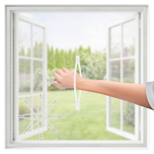 BKSAI - Mosquitera, ventana antiinsectos, con gran cremallera, para todos los tamaños, inferior a 130 x 150 cm, red de mosquitero DIY ajustable, sin taladrar para antimosquitos y ventanas, color