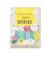 Ausmal-Postkarten Schöne Sprüche | 20 Karten: Mit schönen Motiven zum Ausmalen und Verschenken | 100% Recyclingpapier (pen2nature books)