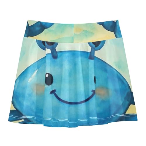 Girls Skorts Athletic Shorts Cute Funny Blue Crab Tennis Skirts Kids Rainbow Flowy Skort 3t2