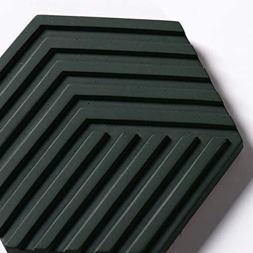 Miniatura 7 de NICOLE Molde de silicona para hormigón Molde de posavasos hexagonal para fundición con cemento y arcilla polimérica