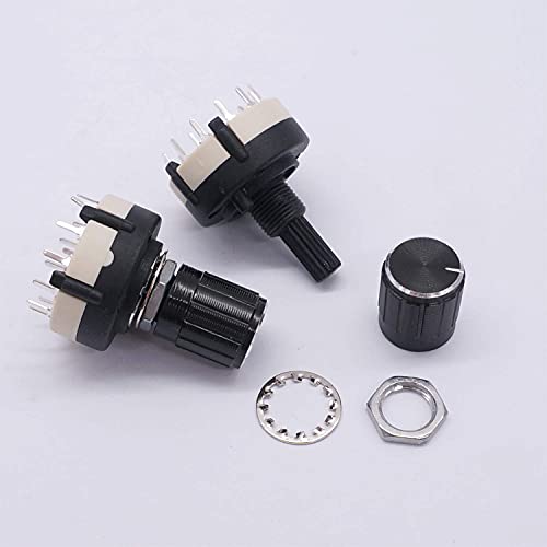 Sélecteur rotatif 2 pôles 6 positions pour circuits audio et électroniques - 5