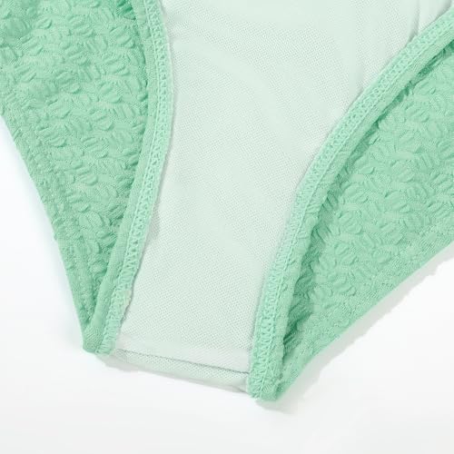 Image of Girls Swimsuit Solid Bathing Suit 2 Piece Twist Cross Adjustable Straps Soft Lining Bikini for Teen Girls with Chest Pad