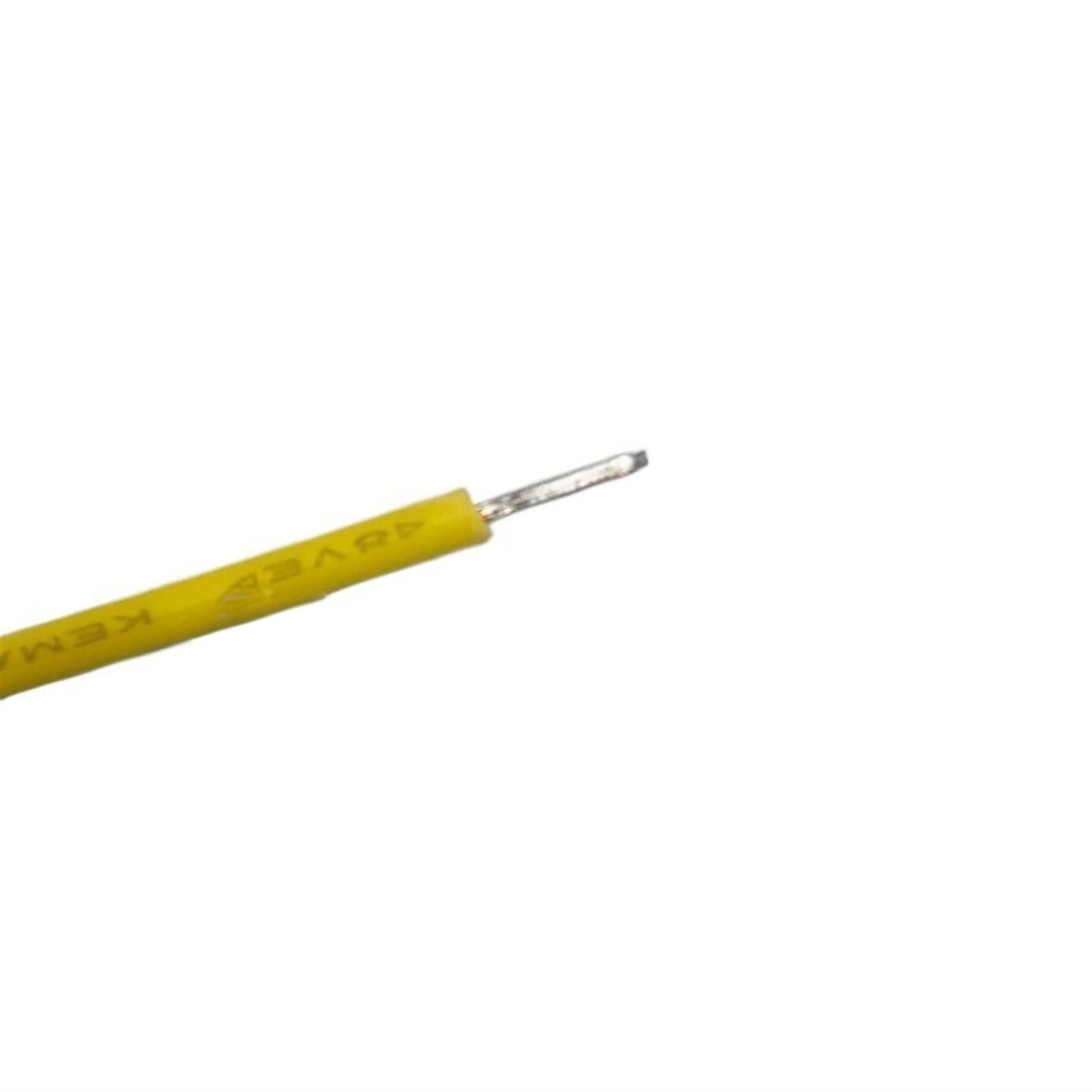 Lot de 200 fils de cuivre toronnés flexibles M4 x 100 mm Jaune Vert 0,5 mm²