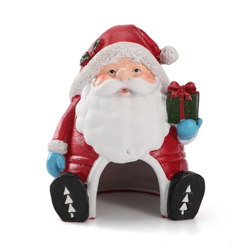 Image of Christmas Aquarium Decorations- Santa Claus Micro Landscape Ornaments for Betta Hiding in 5-30 Gallon Fish Tank