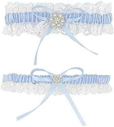 Blue Lace Garter Belt Set,Bridal Wedding Garter Gift for Bride- Something Blue