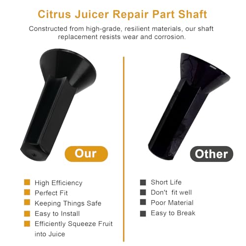 Shaft Replacement for Electric Citrus Juicer Parts, Juicer Shaft Compatible with Eurolux Juicer ELCJ-1600S ELCJ-1700S ELCJ1900S ELCJ3000 Models and Chuzy Chef Juicer Machine, Citrus Fruits Shaft