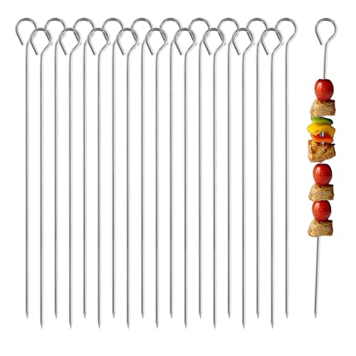 Schaschlikspieße Edelstahl 30 cm Grillspieße Fleischspieße Edelstahl Schaschlik Spiesse Grill Spieße Lange Metallspieße 20 STK Schaschlikspieße Edelstahl 30 cm Grillspieße Fleischspieße Edelstahl Schaschlik Spiesse Grill Spieße Lange Metallspieße 20 STK