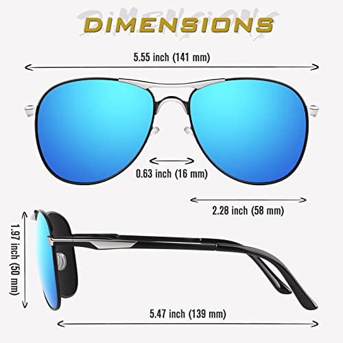 Image of GQUEEN Classic Pilot Polarized Sunglasses Men Women Retro Shades UV400 MOS1