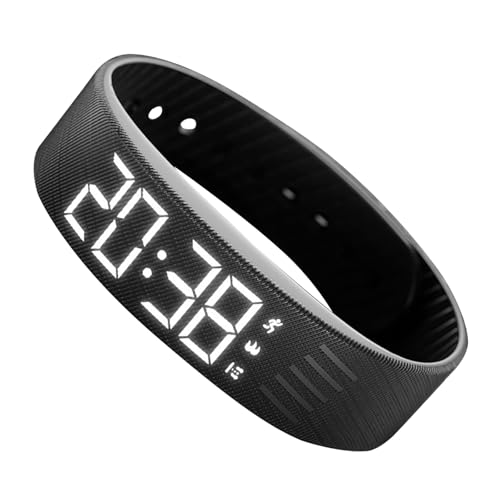 Vibrating Alarm Wristband, Silent Alarm Watch with Step...