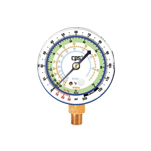 CPS RGDL Gauge LO R-134a 22 404A 2.5" / 68mm 1.6% PSI/De