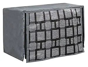 Kuber Industries PVC Square Design Microwave Oven Cover, Dustproof Machine Protector Cover,25 LTR. (Grey)-HS43KUBMART25972, Standard