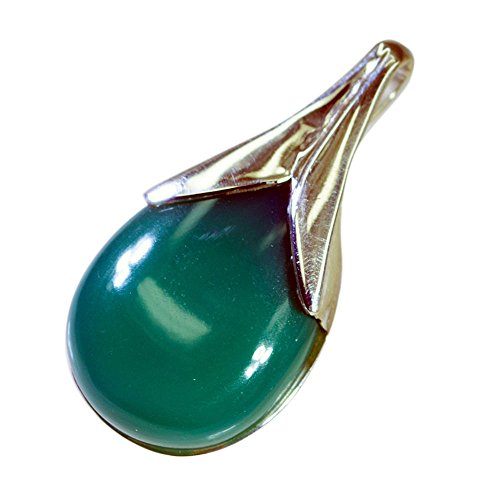 Pendentif Fait Main Onyx Vert Cadeau Idéal Femme en Argent Sterling