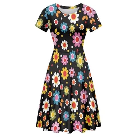 POLERO Hippie Flower Dress for Women Cover