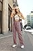 Lepunuo Women's Fashion Pants Relaxed Straight Carpenter Cargo Pants Purple Pink