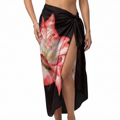 Yodamiack Women Beach Cover Up Sheer Sarong High S...