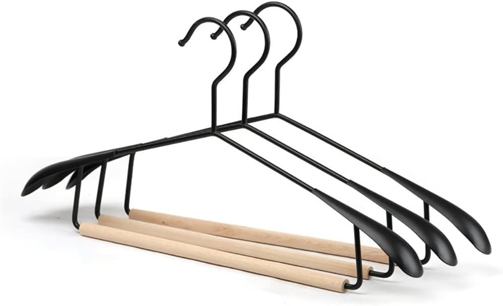 Wooden Hangers Metal Suit Hangers Wide Shoulders and Trousers bar Hangers Wardrobes Storage Racks
