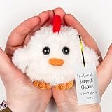 Meokro Emotional Support Nuggets, Chicken Nugget Plush, Cute Cheer Up Plush Stuffed Chickies, Portable Mini Positive Knitting Chicken Stuffed Animal, Inspirational Gifts for Friends Kids Family