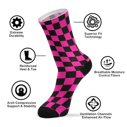 Light Blue Chess Board Socks Women Men Short Stockings Unisex Sock for Running Athletic Hiking Cycling 1 Pair 5