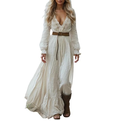 Robe maxi à manches longues pour femme : la tenue décontractée fluide