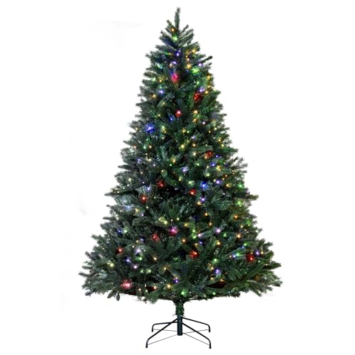 Christmas Tree World | 4ft Artificial Pre-lit Ultra Devonshire Fir | Natural and Realistic Look with Luxury Quality PVC Tips | Easy to Assemble and Take Down | 66cm Diameter | Warm White/Multicolour