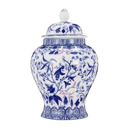 7.87 inch Small Chinoiserie Ginger Jar, Decorative Ceramic jar