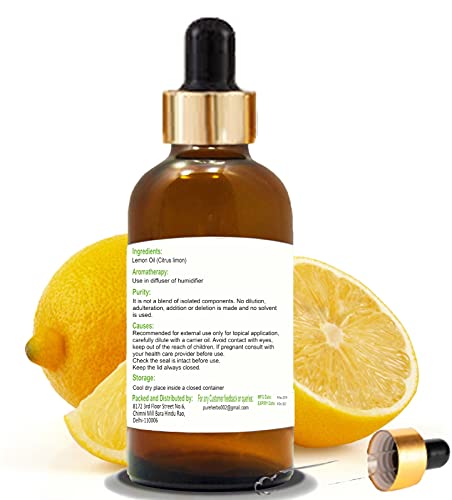 Pure Herbs Citroen (Citrus LIMONUM) Pure & Natuurlijke Therapeutische Grade Essentiële Olie 10ml - Afbeelding 3