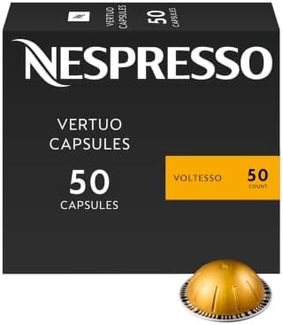Capsules Vertuo, Voltesso, Mild Roast Espresso, 50-Count Espresso Pods, Brews 1.35oz.