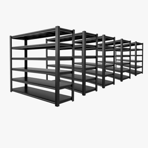 Image of Garage Shelving Heavy Duty Storage Shelves 3000 LBS Adjustable Metal Shelving Uints and Storage for Garage,Warehouse,School,Commercial,Business, (LJ-3-6-T5)