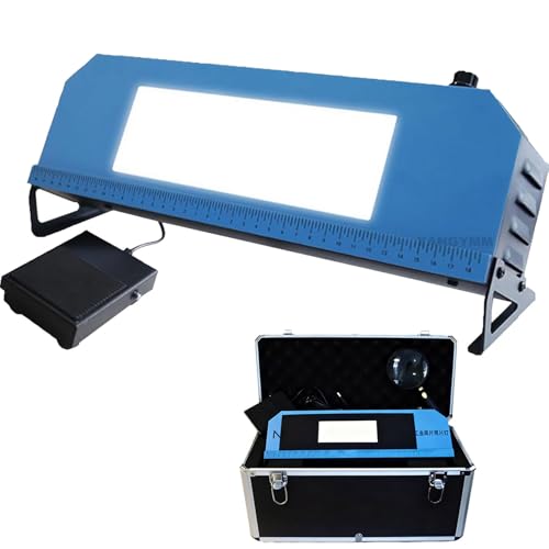 piudoiliy Industrial LED Film Viewer, Ndt Non-Destructive Testing Film Viewer, Stepless Dimming, with Foot Switch, Window Size 220×70Mm