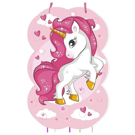 trookee® - Piñata Cumpleaños Infantil con Unicornio Rosa - Decoracion Cumpleaños Infantil - Piñata Grande Para Rellenar con Golosinas y Regalitos Para Niños y Niñas
