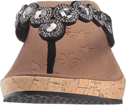 Skechers Cali Women's Beverlee-Bizzy Babe Wedge Sandal,black,9.5 M US | Image 1