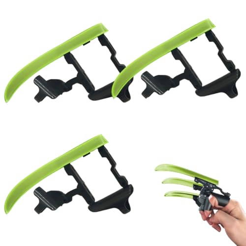 IKOPFLN 3 piezas Wolf Claws, Wolf Claws Toys, garras lobezno，X Man Wolf Garras, Garras de plástico ABS, Garras de Wolf Reales(verde fluorescente)