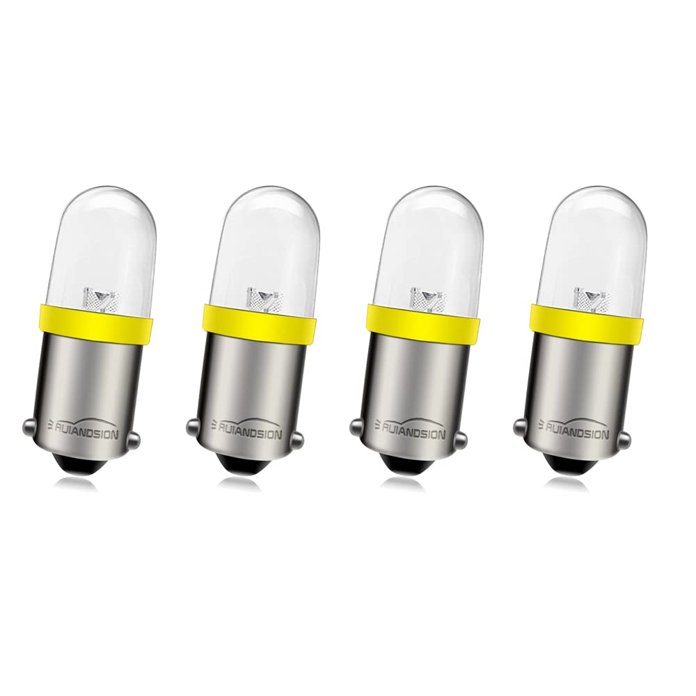 Ruiandsion BA9S LED Bulb 240V AC LED BA9s Base Replacement Bulb for Indicator Lights,Yellow (Pack of 4) โ image 1