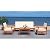 Safavieh Outdoor Collection Parcer Natural and Beige 4-Piece Patio Set, Natural/Beige