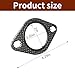 2 PCS Car Exhaust Gasket,2 Inch Reinforced High Temperature Gasket Exhaust Flange Gasket Car Accessories,Exhaust Flange Gasket for Most Cars Trucks (2 in)