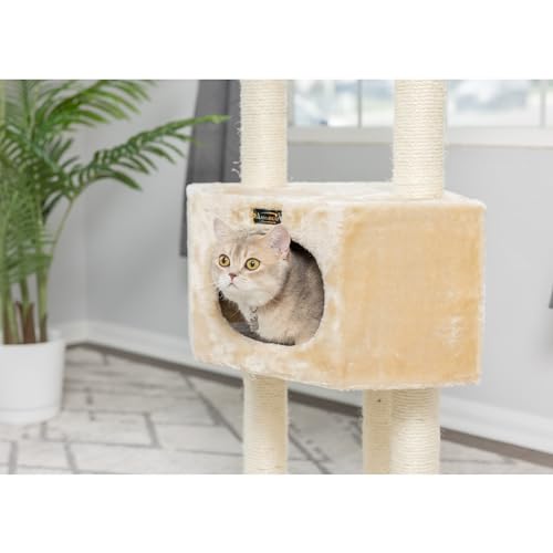 Aeromark 3 Tier Cat Tree Armarkat A5201 Real Wood Scratch, Beige by Armarkat - Used condition - Image 6