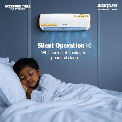 Image of Acerpure Chill Inverter Split Air Conditioner 1.5 ton 5 star, 4 in 1 convertible design with Anti-virus Filter, Blue Fin Technology Air Conditioner (White)