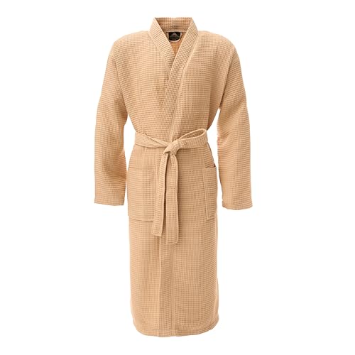 Image of BAGNO MILANO Women's Robes, Waffle Robes For Women, Turkish Cotton Bathrobes For Women (US, Alpha, Small, Medium, Regular, Regular, Beige)