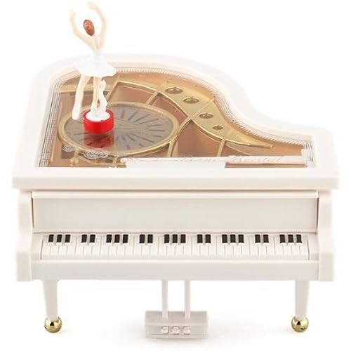 MAYMII Mechanical Classical Ballerina Girl on The Piano Music Box