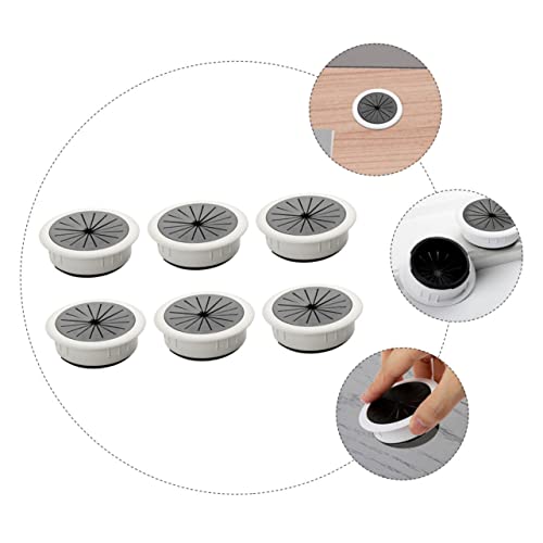 Angoily 6 piezas Cubierta para Pasacables de Escritorio para Organizador de Cables Base para Gestión de Cables Bajo el Escritorio miniatura 3
