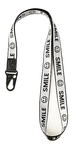 TOOLIN Halsriemen Schlüsselbund für Frauen und Männer,Lanyard für Schlüssel,ID Card Holde,Brieftaschen und Ausweishalter (Lächeln-DUNKELGRAU)